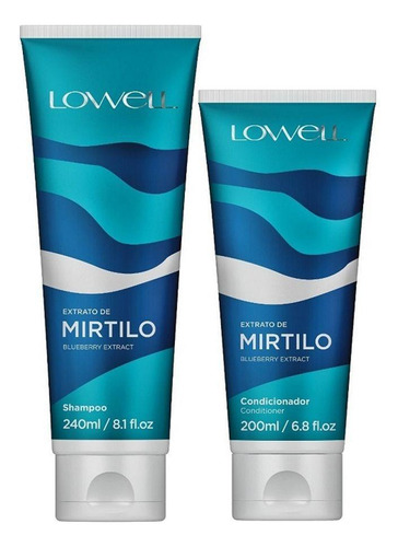  Kit Shampoo E Condicionador Lowell Extrato De Mirtilo P