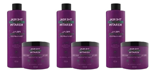 Combo 3 Shampoo + 3 Máscara Control Sin Sal Real Brazilian