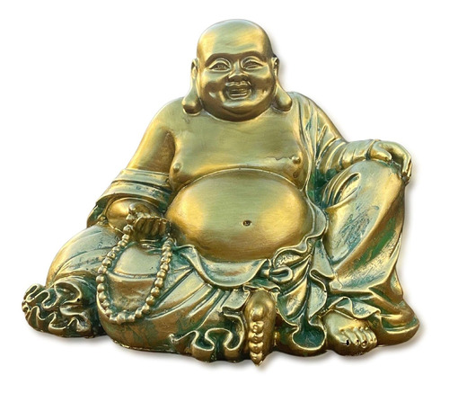 Estatua Buda Dorada Para Feng Shui - Suerte Riqueza Hogar