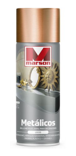 Pintura En Spray Esmalte Metalizado Cobre 350ml Marson