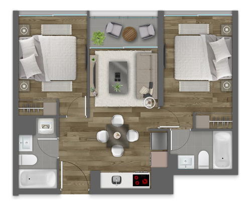 Edificio Home Inclusive Carmen Vista Poniente Piso 2