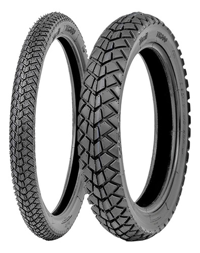 Par Pneu Moto Vipal 80/100-14 E 60/100-17 Tr300 C/c Biz Pop Jet50