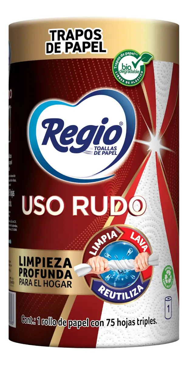 Trapos de papel Regio Uso Rudo 75 hojas triples