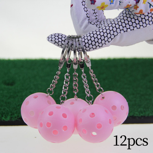 12x Llaveros Soporte Bolsa Colgante Bola Llaveros Para Rosa