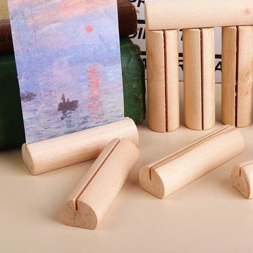 Tarjeteros De Madera, 20 Unidades, Soportes De Madera Para N