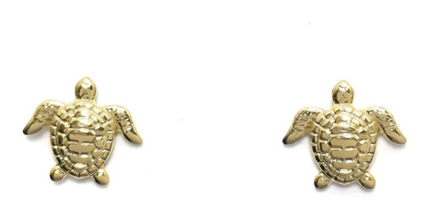 Aros Tortuga 9mm Enchapado Oro 18k