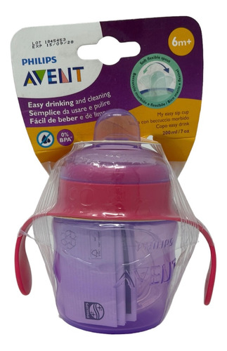 Vaso Entrenador 200ml/7oz Con Boquilla Philips Avent 6m+ Ros