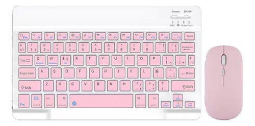 Combo Teclado Y Mouse Mini Inalámbricos Android Ios, Windows