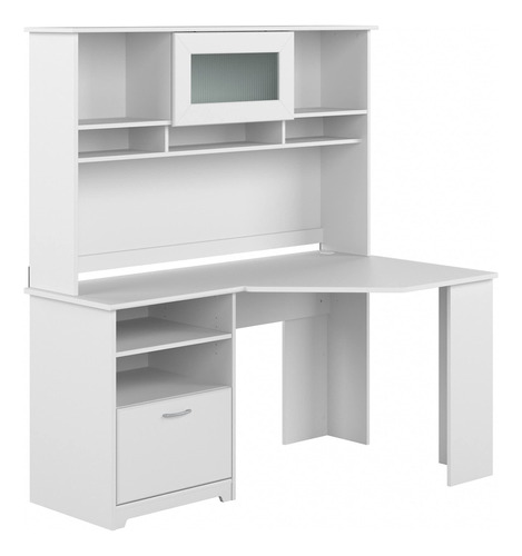 Bush Furniture Cabot - Escritorio Esquinero Con Gabinete, 6.