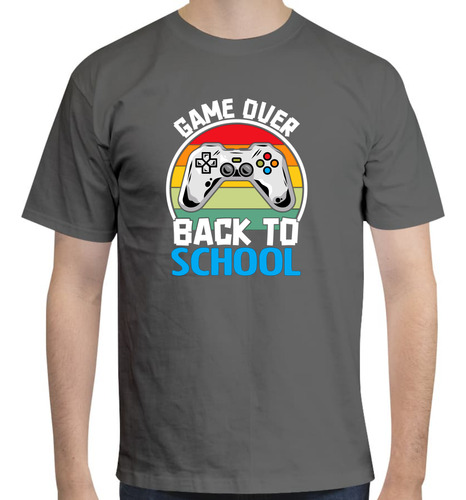 Playera Diseño Game Over Back To School - Control Gamer