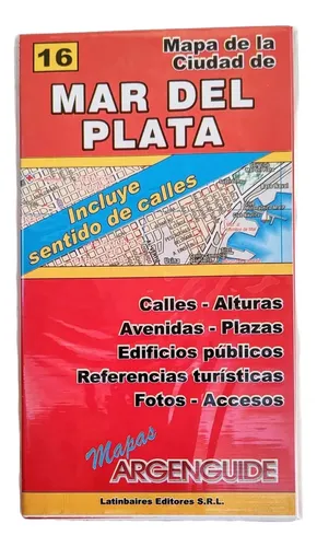 Mapa De La Ciudad De Mar Del Plata Incluye Sentido De Calles