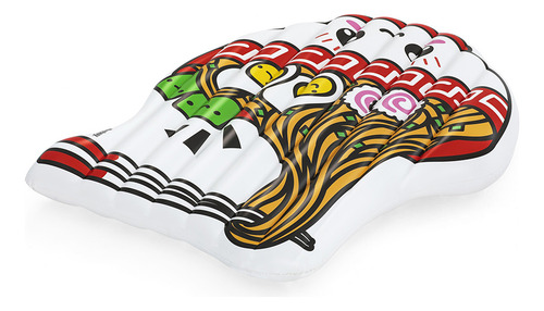 Infable Salvavidas Montable Bestway Diseño Ramen 1.83mts Color Blanco