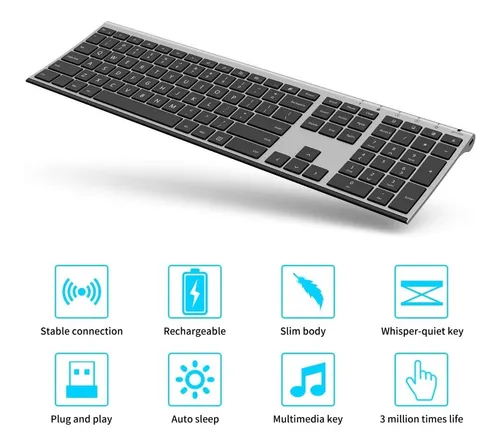 Vssoplor Gris Combo Teclado + Mouse Inalambrico