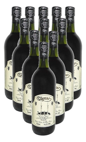 Kit 12 Garrafas Vinho Tinto Suave Kasher 750ml - Guéfen