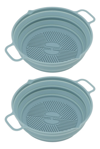 2 Uds Freidora Con Revestimiento De Silicona Olla Plegable