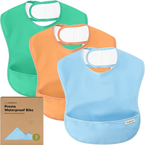 3pack Baberos Impermeables Bebés Comer - Babero Ligero...