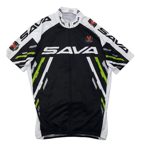 Remera Ciclismo Sava Negro/blanco, Talles Varios. Sremng