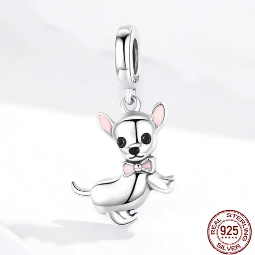 Charm Para Pulsera O Collar Perro Chihuahua Plata Ley 925