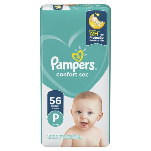 Imagen 2 de 6 de Pampers Confort Sec Max - P - 56