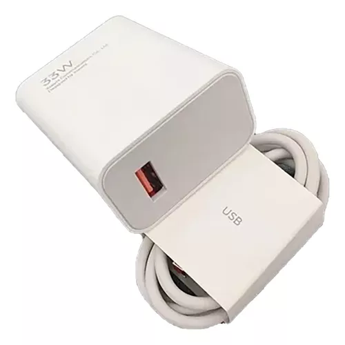 Cargador Usb De 33w Turbo Con Cable Tipo C Para Xiaomi