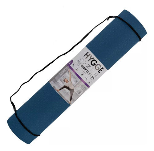 Mat De Yoga Tpe 5 Mm Hyggefit Con Correa 173 X 61 Cm 63090