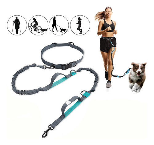 Trela De Corrida Para Cães Com Cinto Ajustável