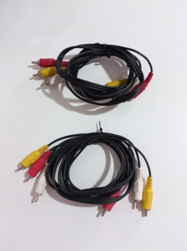 Set Cuatro (4x) Cables Av Audio Video Rca 3x3 