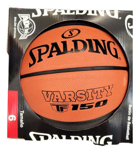 Balón De Básquetbol Spalding Tf 150 #6 Negro/naranja
