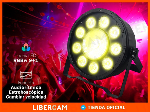 Imagen 5 de 10 de Par Led Negro Proton Rgbw Profesional 9 X 10w + 1 X 30w 120w