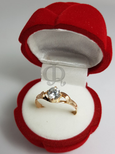 Imagen 3 de 7 de Anillo Compromiso Cintillo Solitario Oro 18k A210 Pre
