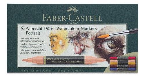 Estojo Aquarela Albrecht Dürer Retrato Faber-castell 5 Cores Cor Sortidos