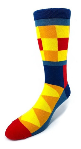 Imagen 2 de 8 de Medias Diseño Algodón Geometrico Ffyr Hombre Mujer Unisex