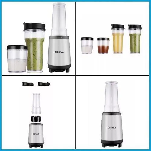 Licuadora Personal Atma Lip8418n 240w 4 Vasos 600ml Acero