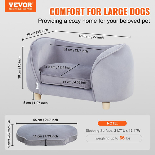 Cama Para Perros Sillon Sofa Capacidad De 30 Kg Msi