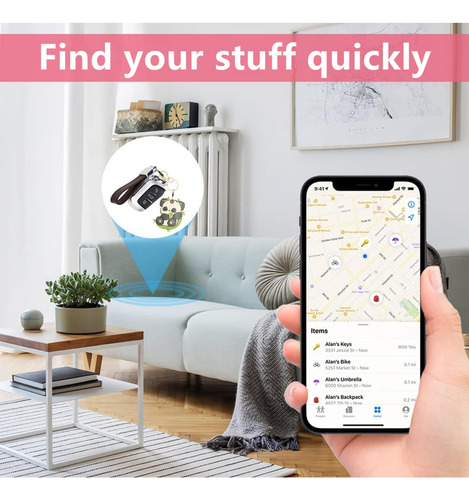 Funda De Piel Con Llavero Para Apple Airtag - Borkuana