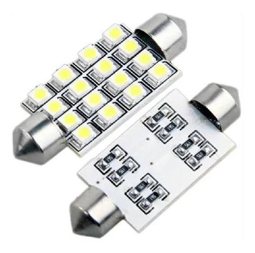 Kit 5 Lâmpadas Torpedo 16 Leds 41mm