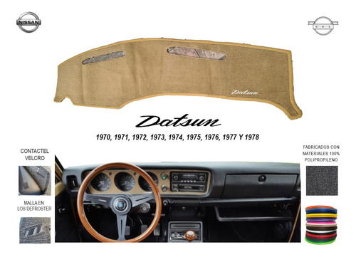 Cubre Tablero Nissan(bordado) Datsun 1970-1978
