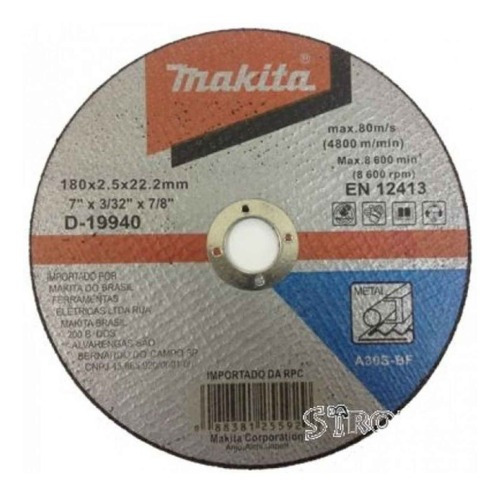 Disco Corte 7x7/8x2,3 Metal Makita C10