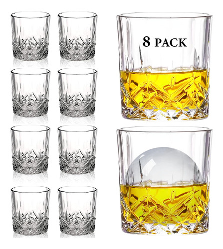 Gencywe Juego De 8 Vasos De Whisky De Cristal (compra 6, Obt