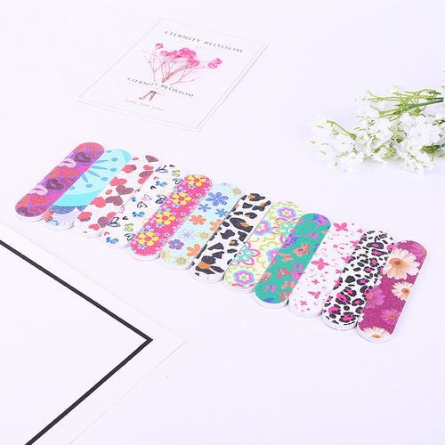 Lima De Uñas Pulidora De Doble Cara, Mini Manicura De 9 X 2