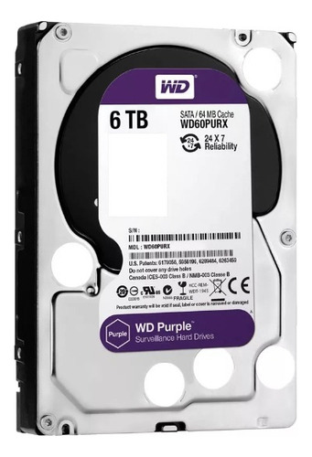 Disco Duro Interno Western Digital Purple Wd60purx 6tb - Stg