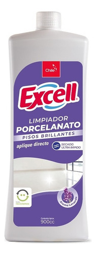 Limpiador De Pisos De Porcelanato Lavanda Excell 900 Ml