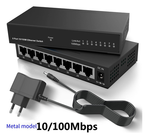 Divisor De Internet Sm Hub Gigabit Ethernet Rj45 De 8 Puerto