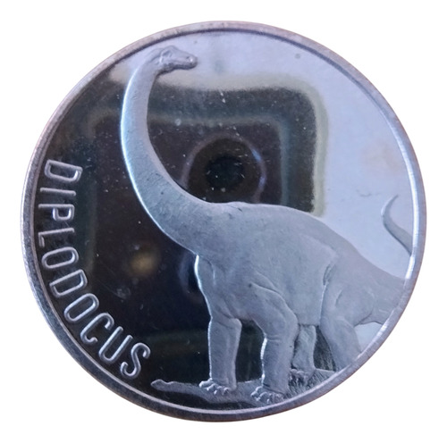 Moneda De Plata .999 1 Onza Troy Diplodocus (Usado)