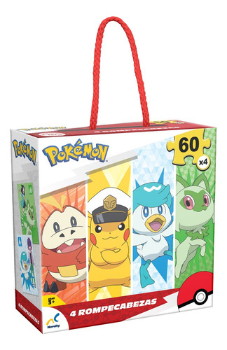 Rompecabezas 4 En 1 Pokémon Horizon 60 Pzas
