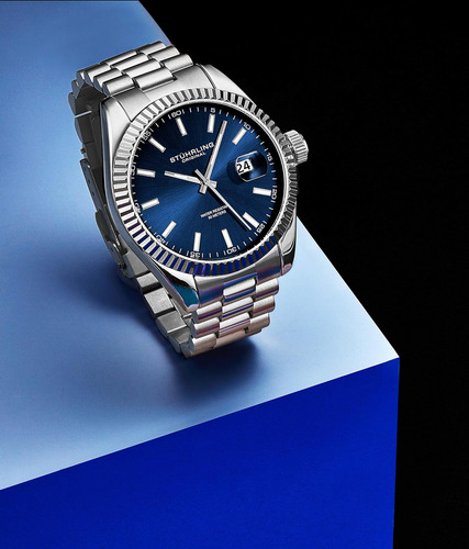 Reloj Pulsera Stuhrling Original De Acero Inoxidable