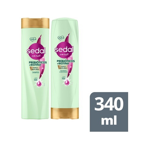 Acondicionador + Shampoo Sedal Prebióticos + Biotina 340 Ml