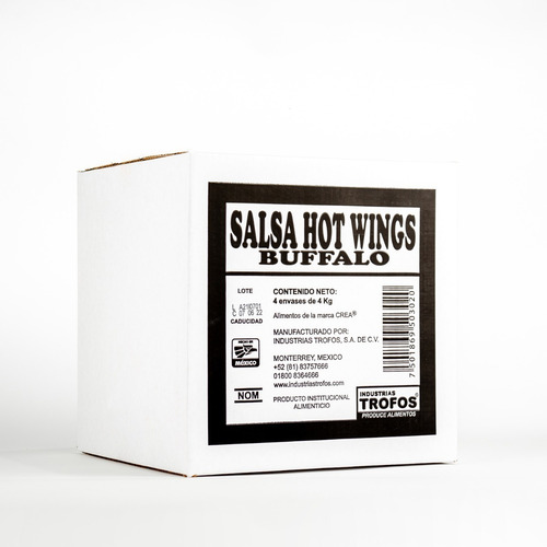 Salsa Hot Wings Buffalo Para Alitas, Boneless,