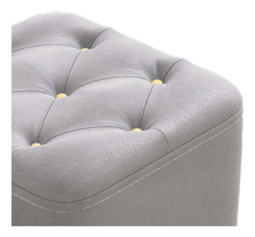 Reposapiés Taburete Decorativo Taburete Acolchado Gris