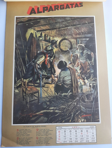 Imagen 3 de 9 de Almanaque Alpargatas 1939 Martín Fierro Zavatto Ro 024